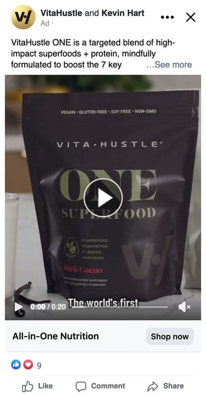 Vita Hustle ad, video